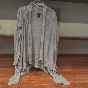 Calvin Klein Jeans Gray Cardigan Sweater Lightweight Knit